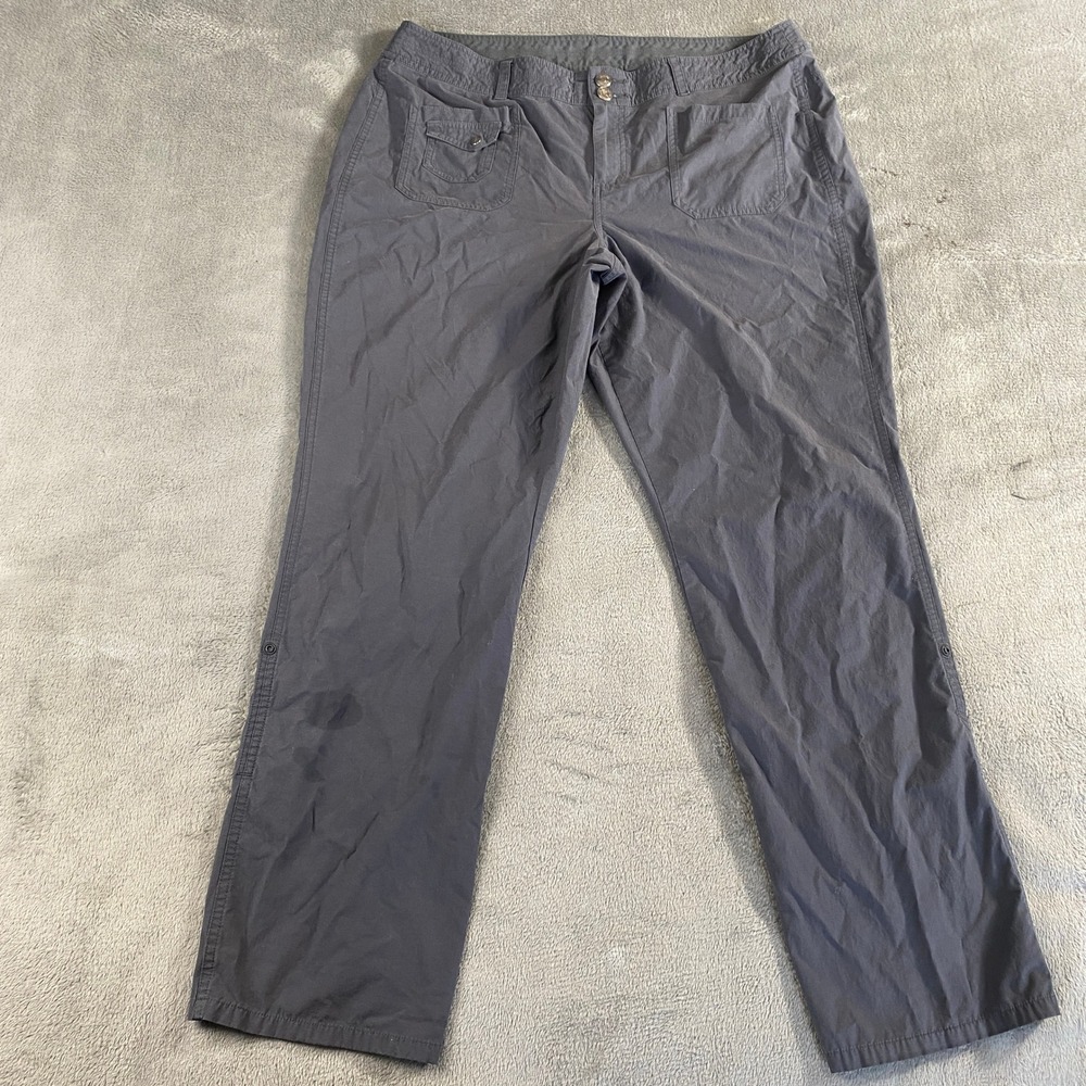 Marmot Hiking Pants Womens 14 Grey Roll Up Leg‎ Utility Outdoor Cargo Trail